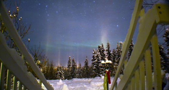 Northern Lights, From Courtyard, Hidden Valley B&B, 560px