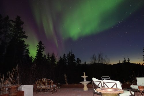 Northern Lights from Deck of Hidden Valley B&B