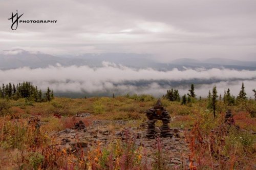 Inukshuk Standing Along Dempster Highway