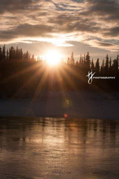 Sunset in the Fall on the Yukon River