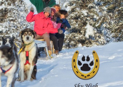 dog sledding at Sky High Wilderness Ranch, Whitehorse