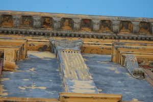 Detailed craftsmanship, old bank, Dawson City, Yukon