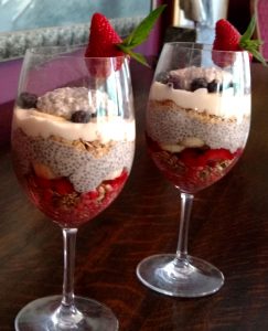 Chia Pudding Parfait, Breakfast Starter, Hidden Valley Bed and Breakfast, Whitehorse