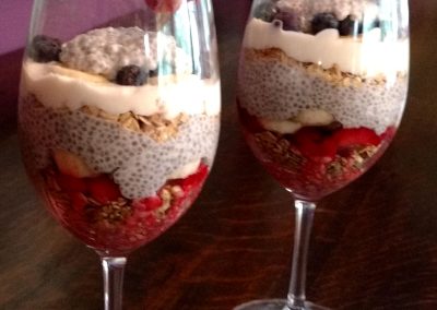 Chia Pudding Parfait, Breakfast Starter, Hidden Valley Bed and Breakfast, Whitehorse