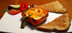 Stuffed Breakfast Pepper, Hidden Valley Bed and Breakfast, Yukon