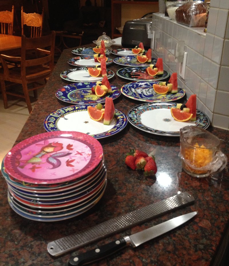 Fruit side for 10 guests at Hidden Valley B&B